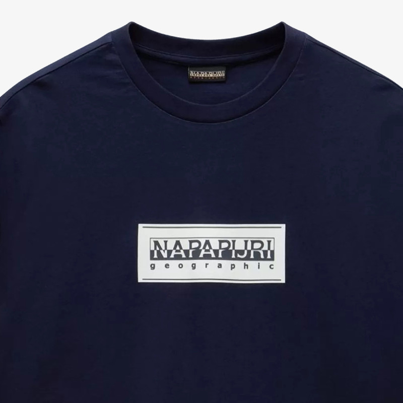 NAPAPIJRI Тенискa S-BOX LOGO SS 176 BLU MARINE 