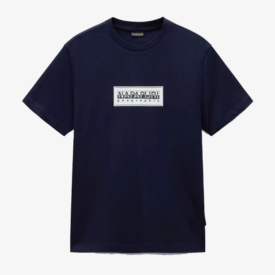 NAPAPIJRI Тенискa S-BOX LOGO SS 176 BLU MARINE 