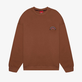 SPRAYGROUND Суитшърт BLOCK PARTY CREWNECK BROWN