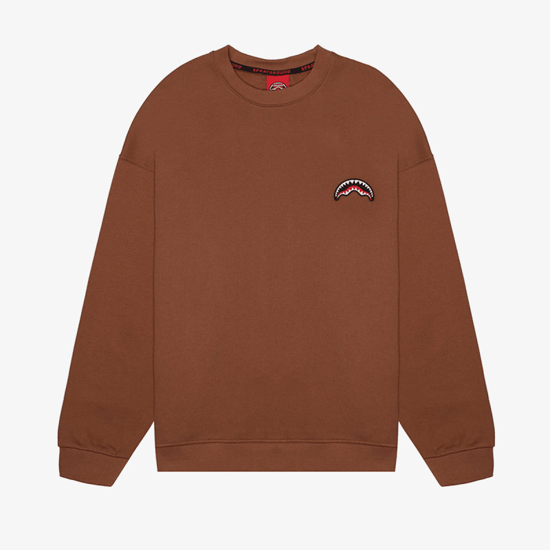 SPRAYGROUND Суитшърт BLOCK PARTY CREWNECK BROWN