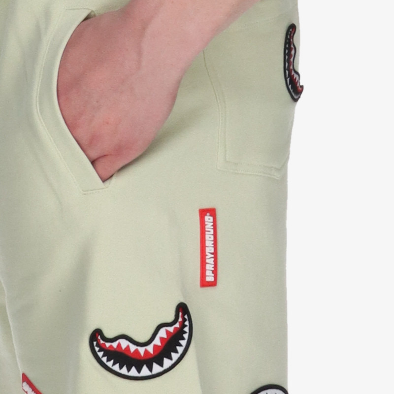 SPRAYGROUND Къси панталони SHARK PATCHES SHORTS SAGE 