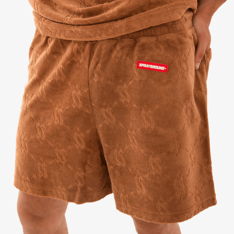 SPRAYGROUND Къси панталони ALL THE MONEY SHORTS BROWN 