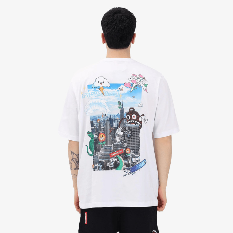 SPRAYGROUND Тенискa CHARACTER INVASION T-SHIRT WHT 