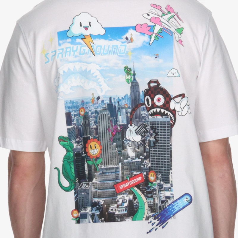SPRAYGROUND Тенискa CHARACTER INVASION T-SHIRT WHT 