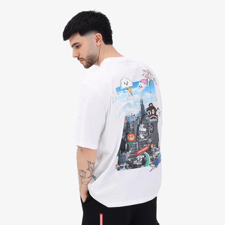 SPRAYGROUND Тенискa CHARACTER INVASION T-SHIRT WHT 