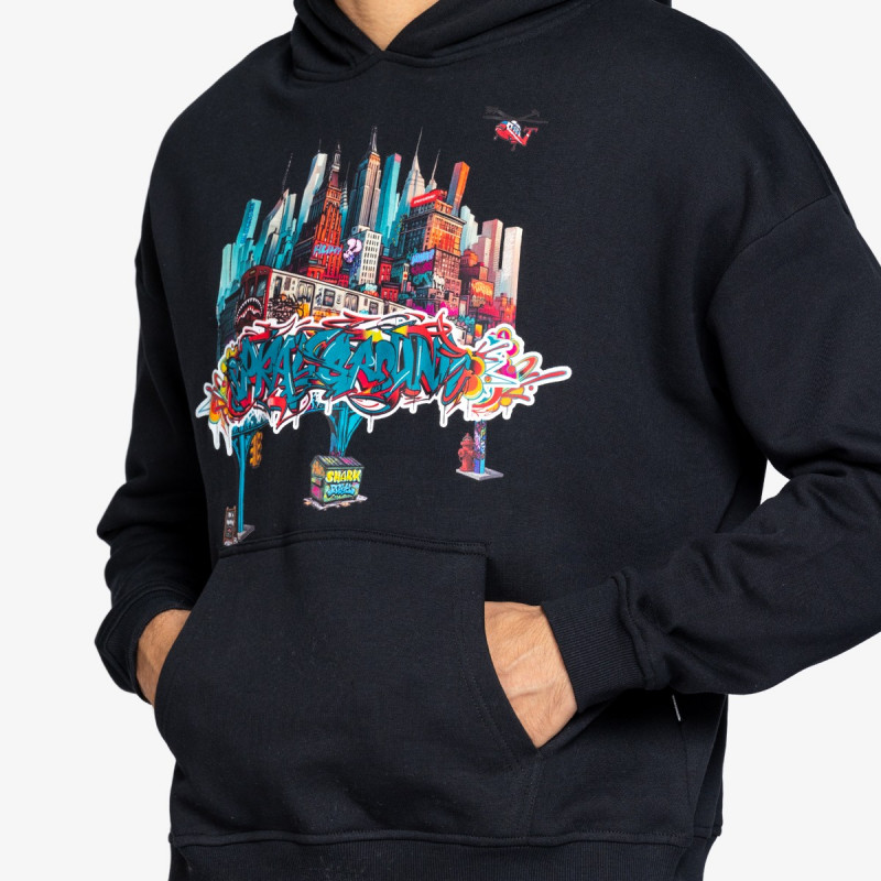 SPRAYGROUND Суитшърт CITY SKYLINE COMFY HOODIE BLK 