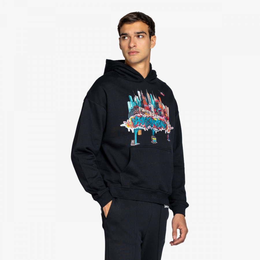 SPRAYGROUND Суитшърт CITY SKYLINE COMFY HOODIE BLK 