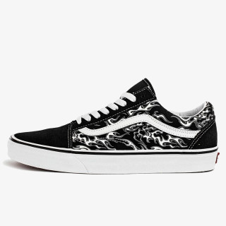 VANS Спортни обувки Old Skool FLAMES BLACK/TRUE WHITE 