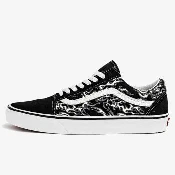 VANS Спортни обувки Old Skool FLAMES BLACK/TRUE WHITE 