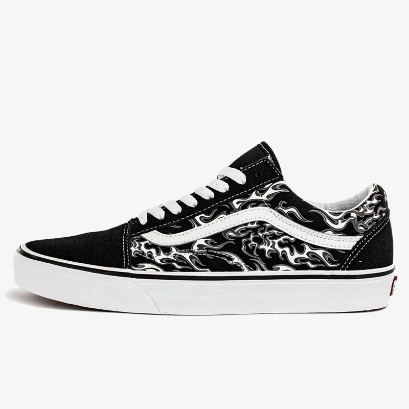 VANS Спортни обувки Old Skool FLAMES BLACK/TRUE WHITE 